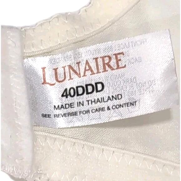 Lunaire Camisole Lace Underwire Bra Size 40DDD Ivory Cream Full Coverage Modest - Picture 8 of 9